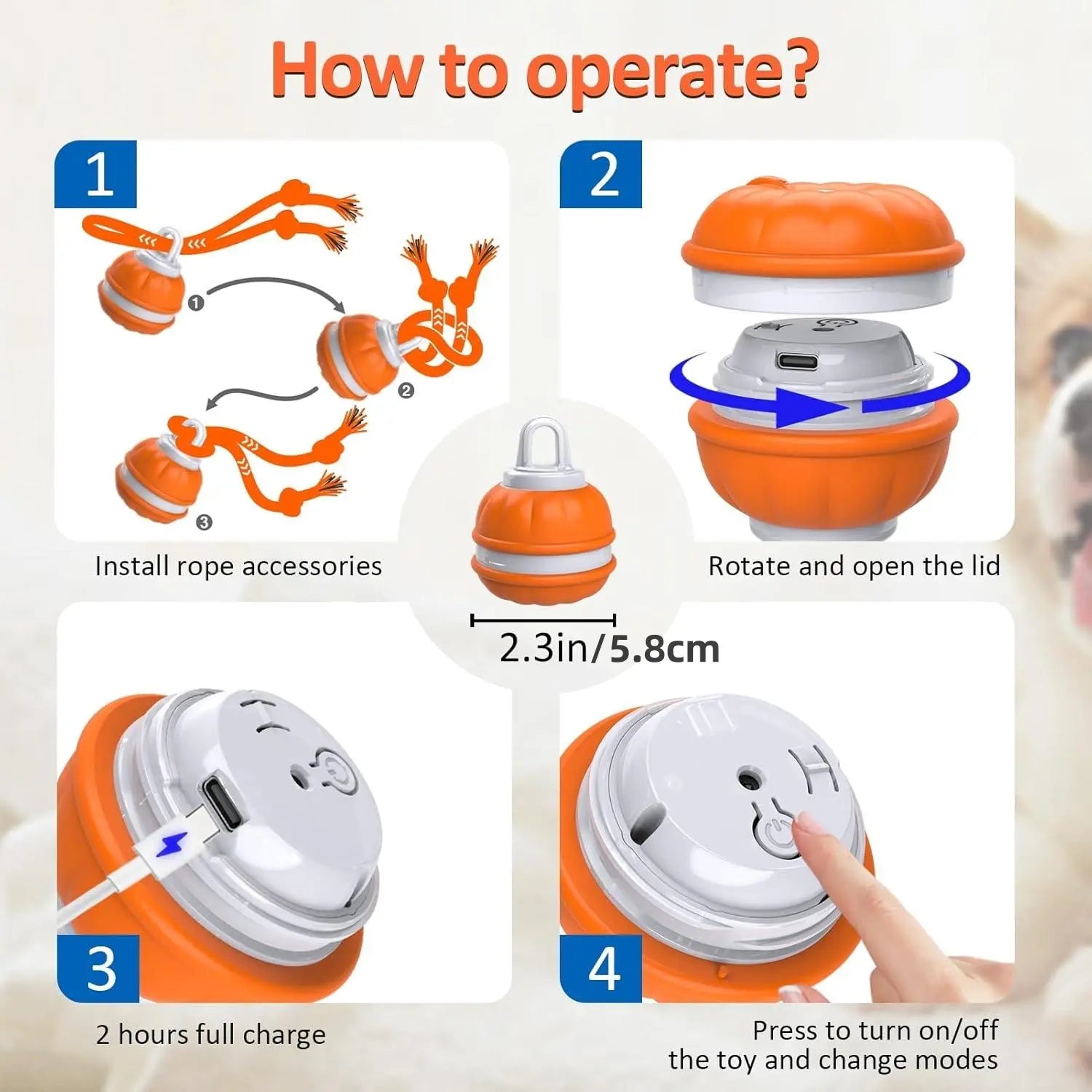 Smart Rolling Ball Toy for Dogs - Indoor Training Device for Pet Stimulation and Entertainment, Durable Bite-Resistant Design for Boredom Relief