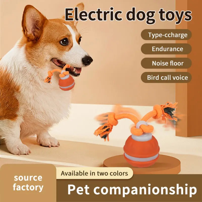 Smart Rolling Ball Toy for Dogs - Indoor Training Device for Pet Stimulation and Entertainment, Durable Bite-Resistant Design for Boredom Relief