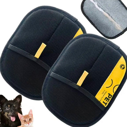Pet Hair Removal Glove (1/2 Pieces), Electrostatic Reusable Lint Mitt for Cats and Dogs, Enhanced Fur Removal Tool for Quick Cleaning of Furniture, Carpets, and Vehicle Interiors