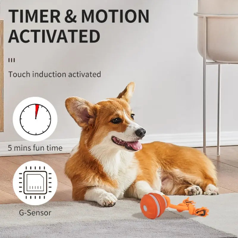 Smart Rolling Ball Toy for Dogs - Indoor Training Device for Pet Stimulation and Entertainment, Durable Bite-Resistant Design for Boredom Relief