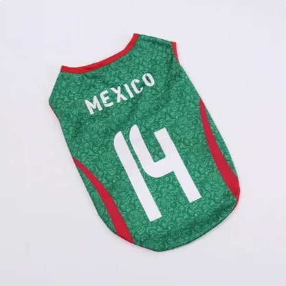 Pet Soccer Jersey Outfit - Cute Game Day Pet Shirt for Small, Medium Dogs & Cats Clothes