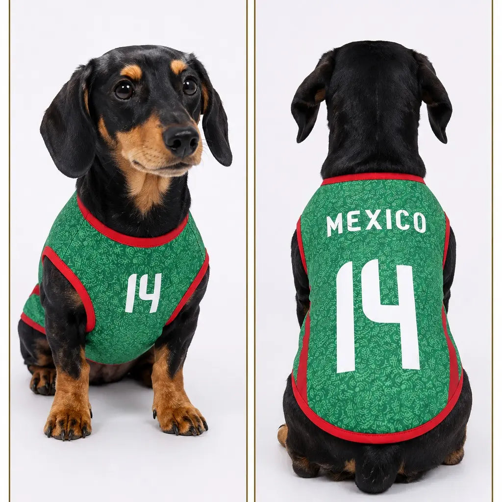Pet Soccer Jersey Outfit - Cute Game Day Pet Shirt for Small, Medium Dogs & Cats Clothes