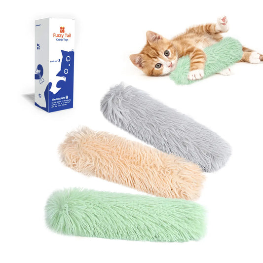 Potaroma Interactive Cat Pillows - 3 Pack Soft Durable Kicker Toys with Crinkle Sound for Indoor Cats and Kittens, Ideal for Daily Play and Exercise