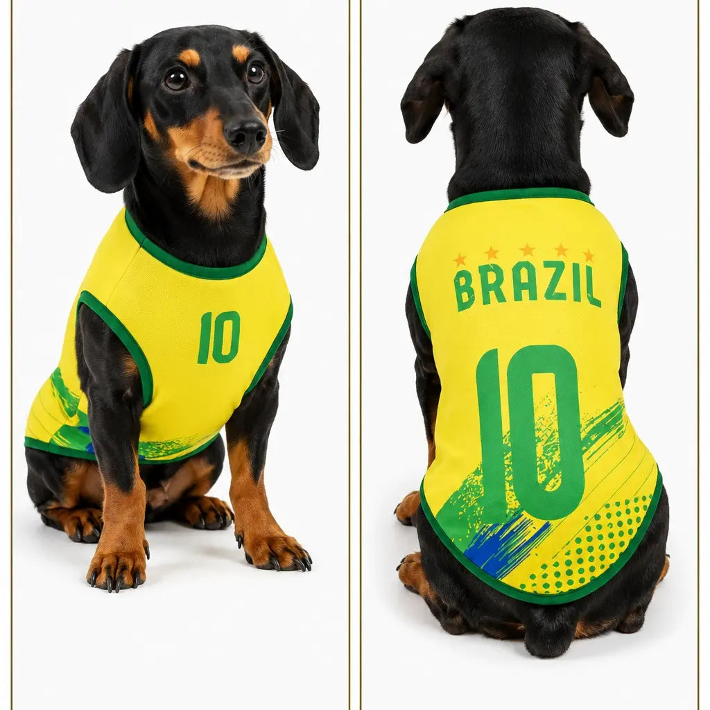 Pet Soccer Jersey Outfit - Cute Game Day Pet Shirt for Small, Medium Dogs & Cats Clothes